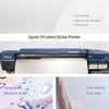 Close-up of a 280G professional canvas material showing texture and color quality for printing.