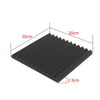 A black acoustic foam panel with dimensions 30cm by 30cm and a thickness of 2.5cm.