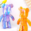DIY Fluid Bear Sculpture Kit - Paintable Resin Bear Figurine for Creative Home Decor