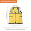 A yellow simulated maintenance uniform vest shown flat, measuring 32cm wide and 52.5m long.