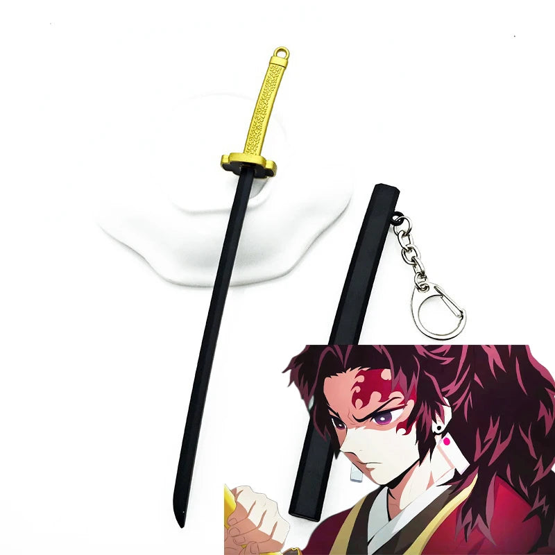 Metal Demon Slayer Katana Replica – Tanjiro Inspired Mini Samurai Sword