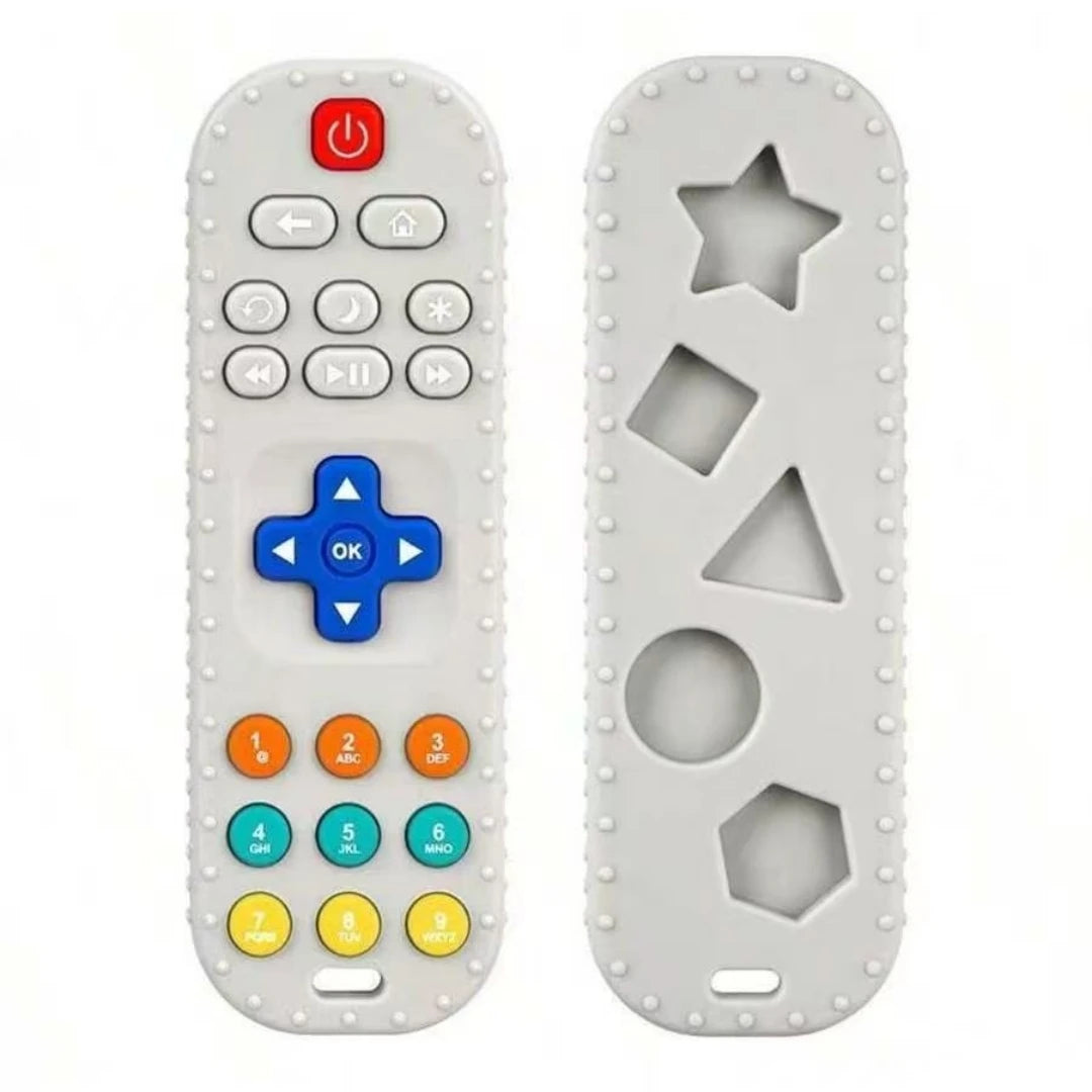 Remote Control Shaped Silicone Teether for Babies 0-12 Months