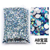 Bag of Royal Blue flat-back resin rhinestones for DIY craft and nail art
