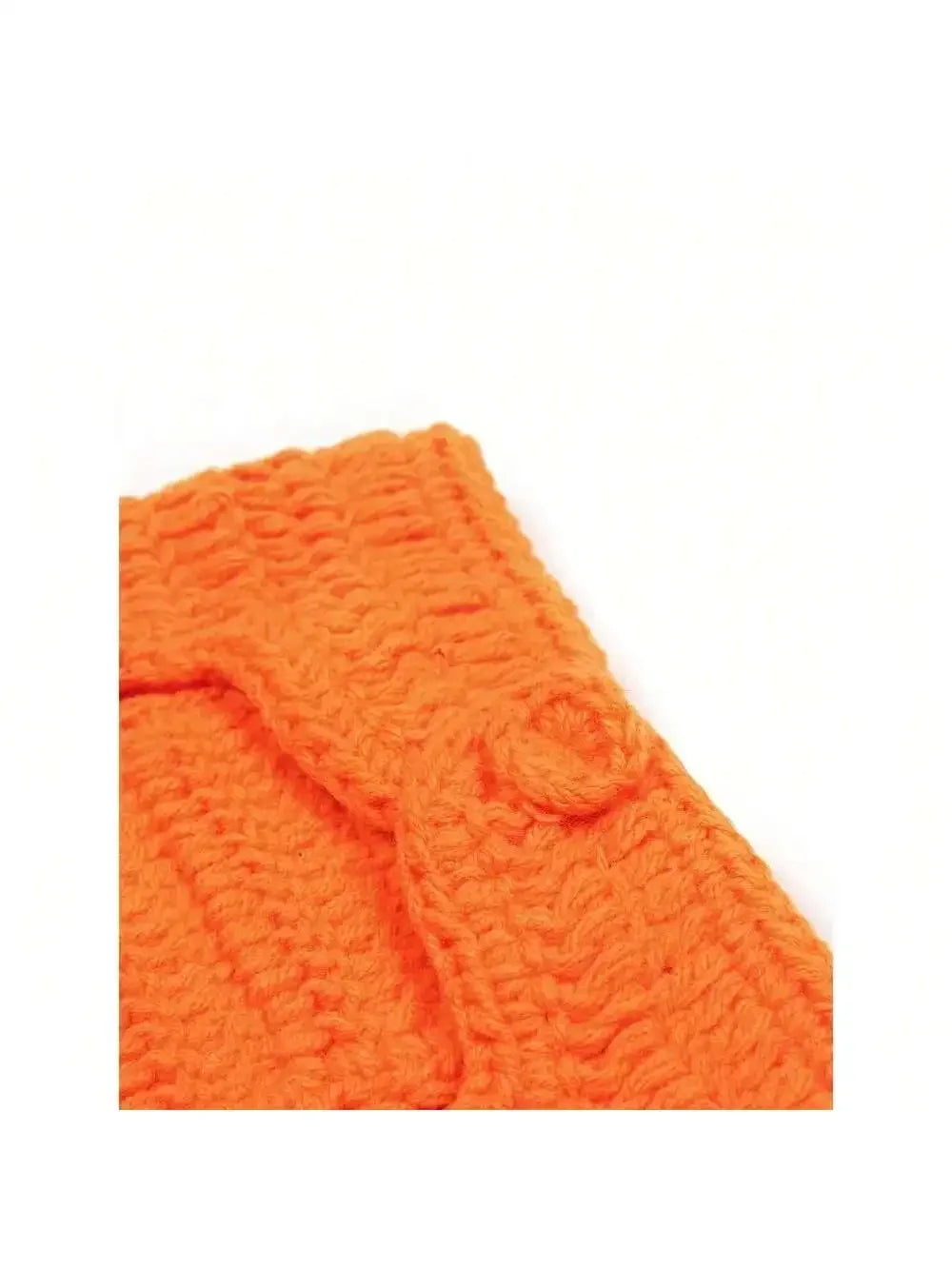 Handmade orange crochet newborn fox costume for baby photography