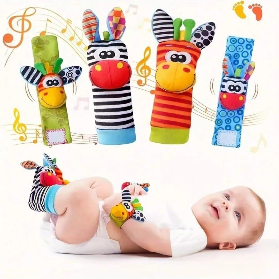 Baby Rattle Sock Toy Set – Soft Sensory & Teething Fun