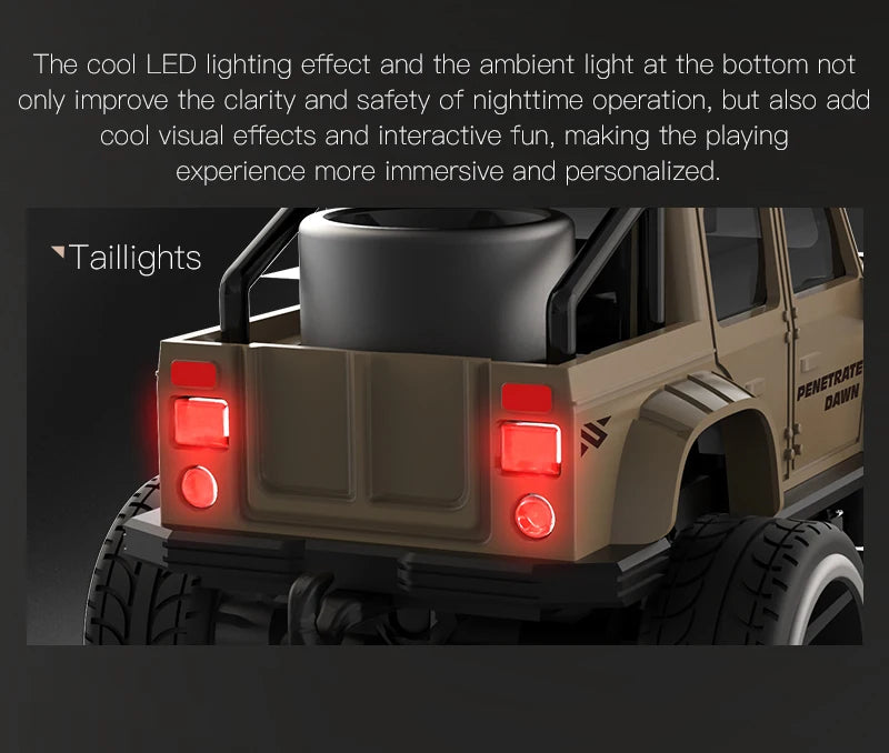 Mini RC Climbing Car with HD Camera and LED Lights