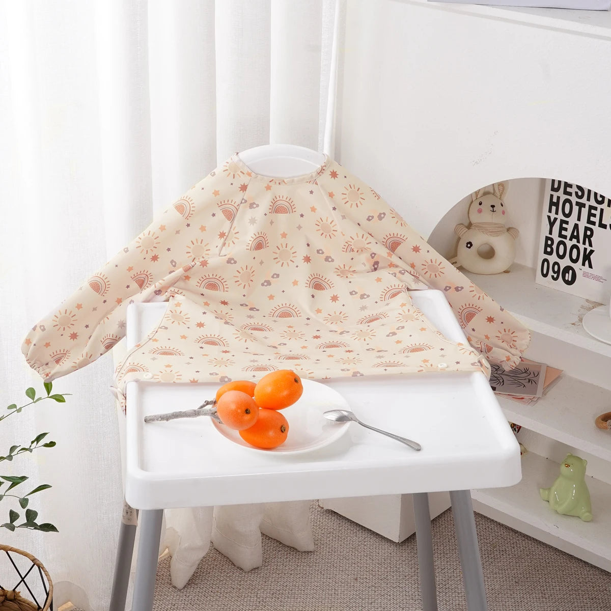 Waterproof Long-Sleeve Baby Bibs with Cute Designs