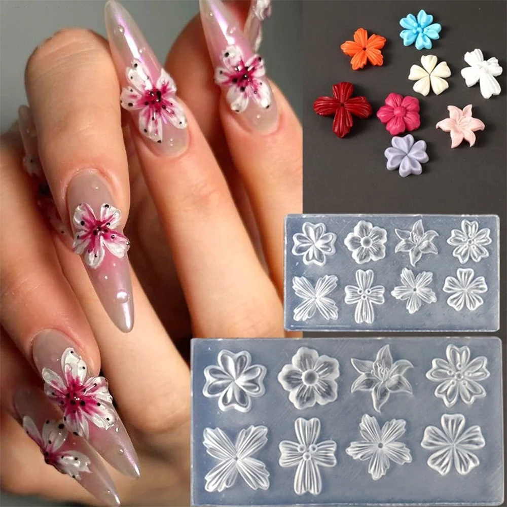 3D Lily Flower Nail Art Silicone Mold