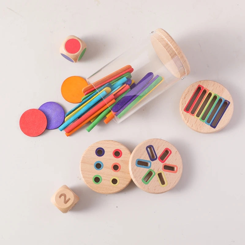 Wooden Shape & Color Sorting Toy for Toddlers