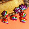 Seven-Layer Rainbow Polyhedral Dice Set for RPGs