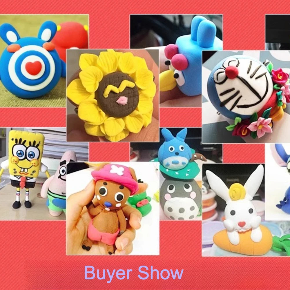 Air-Dry Modeling Clay Set for Kids: 24 Colors of Soft, Non-Toxic Craft Clay