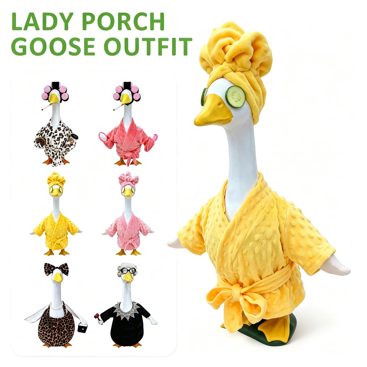 Goose Costume Dress-Up Set for Lawn Statues