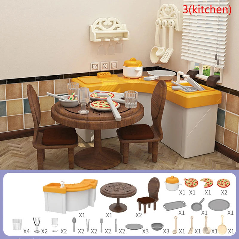 Miniature Dollhouse Furniture Set for 1:12 Scale Dolls