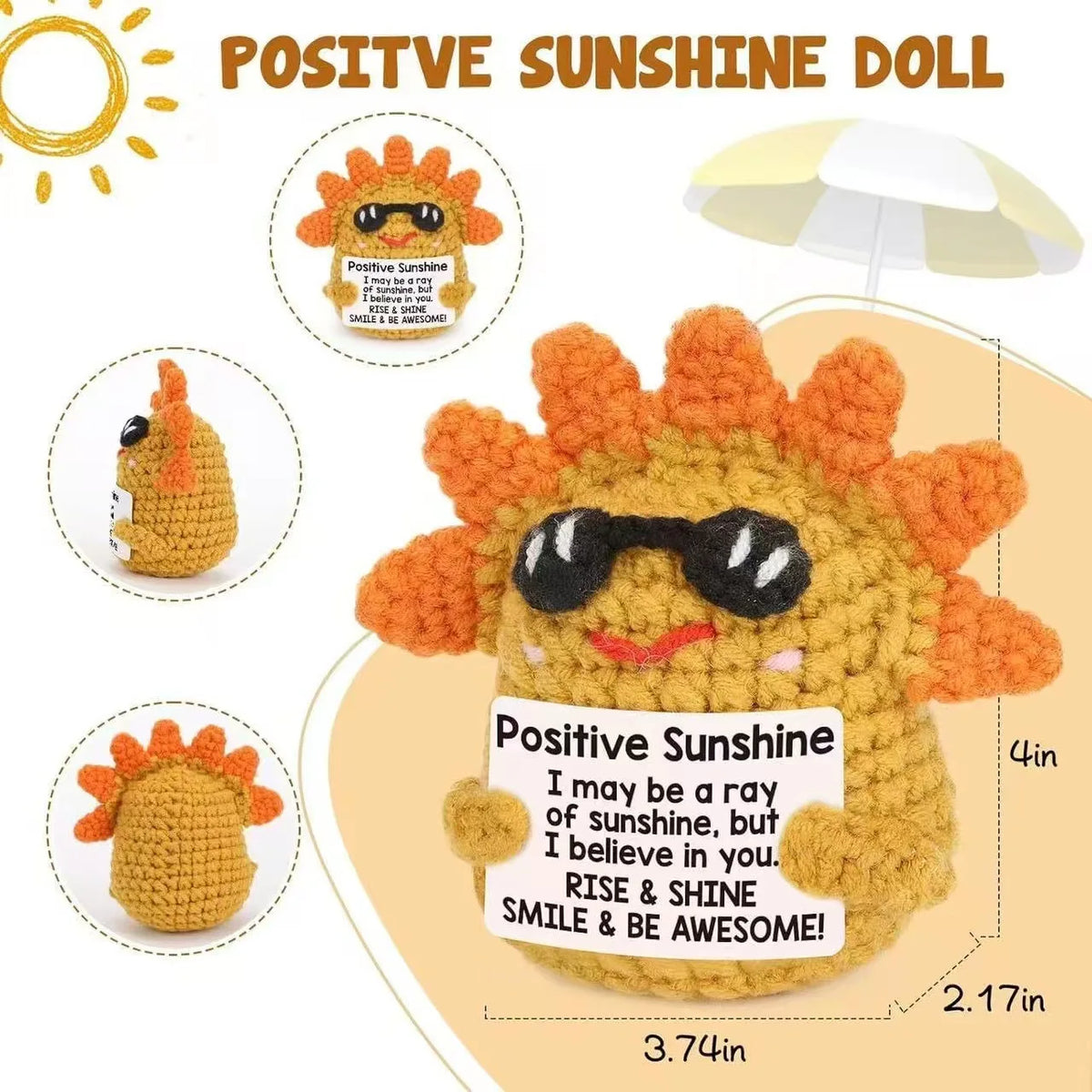 Handmade Crochet Emotional Support Cat Ornament