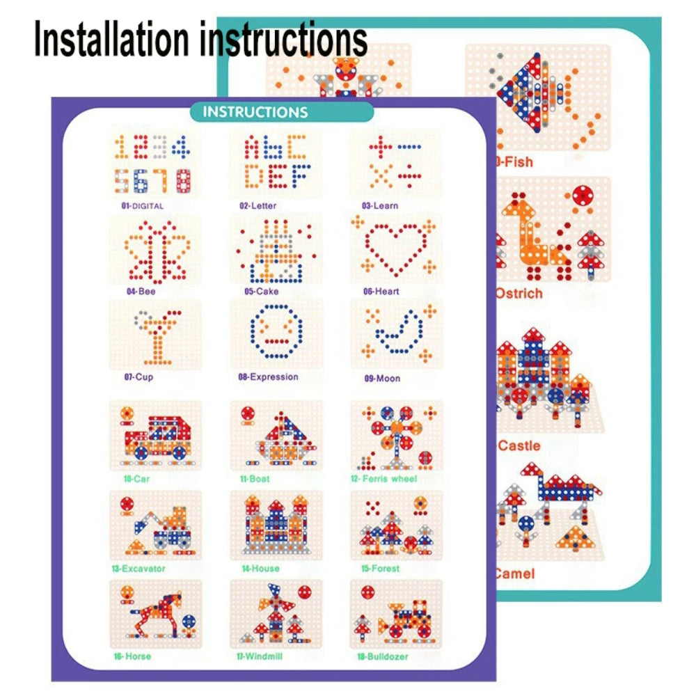 Kids STEM Building Set with Electric Drill and Screwdriver