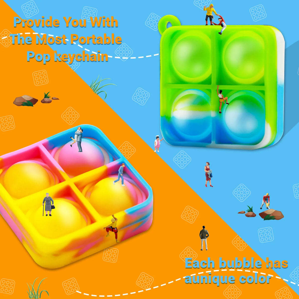 Mini Pop Keychain Fidget Sensory Toys