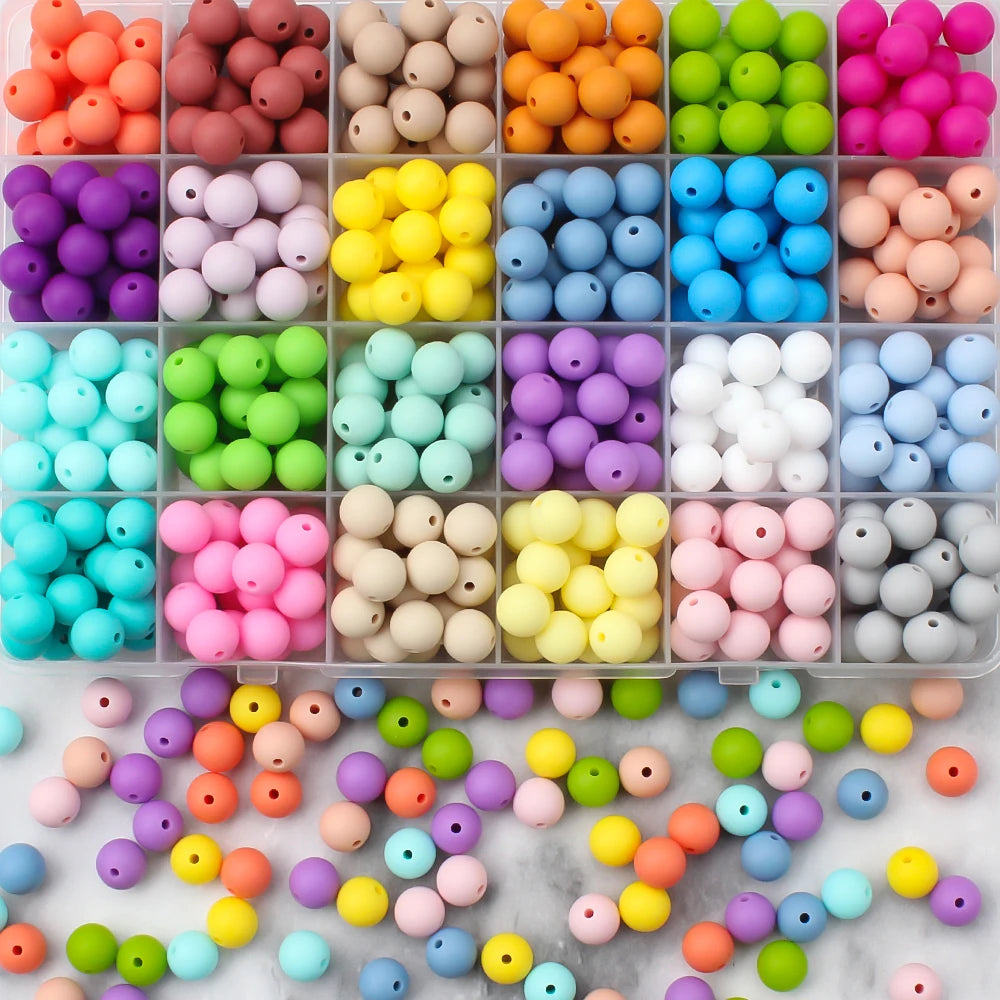 12mm Silicone Beads for DIY Jewelry Making & Crafts (20/50/100 Pack)