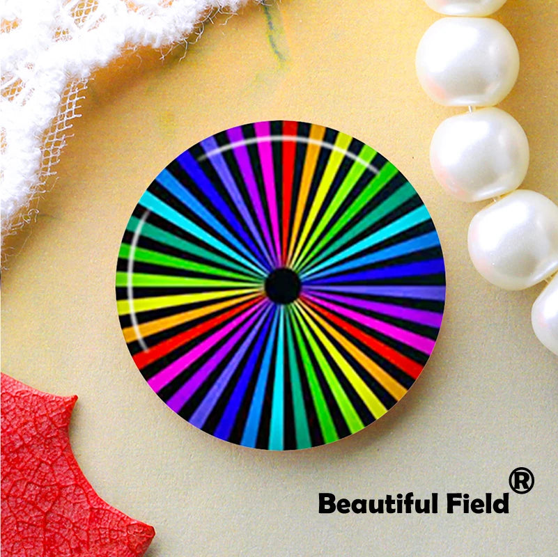 Handmade Rainbow Glass Cabochons for Jewelry Making