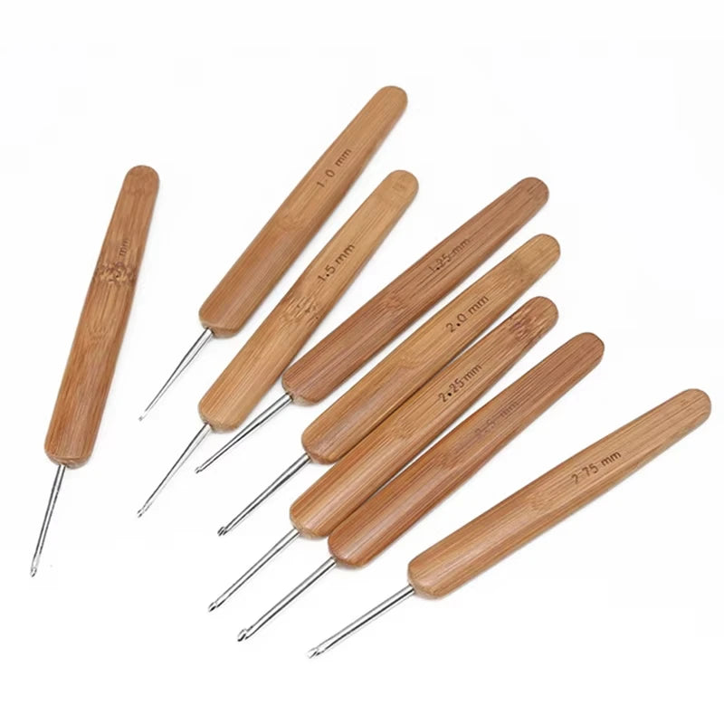 Professional Dreadlock Crochet Hook Needle with Wooden Handle