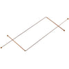 A set of thin copper dowsing rods arranged in a diagonal line.