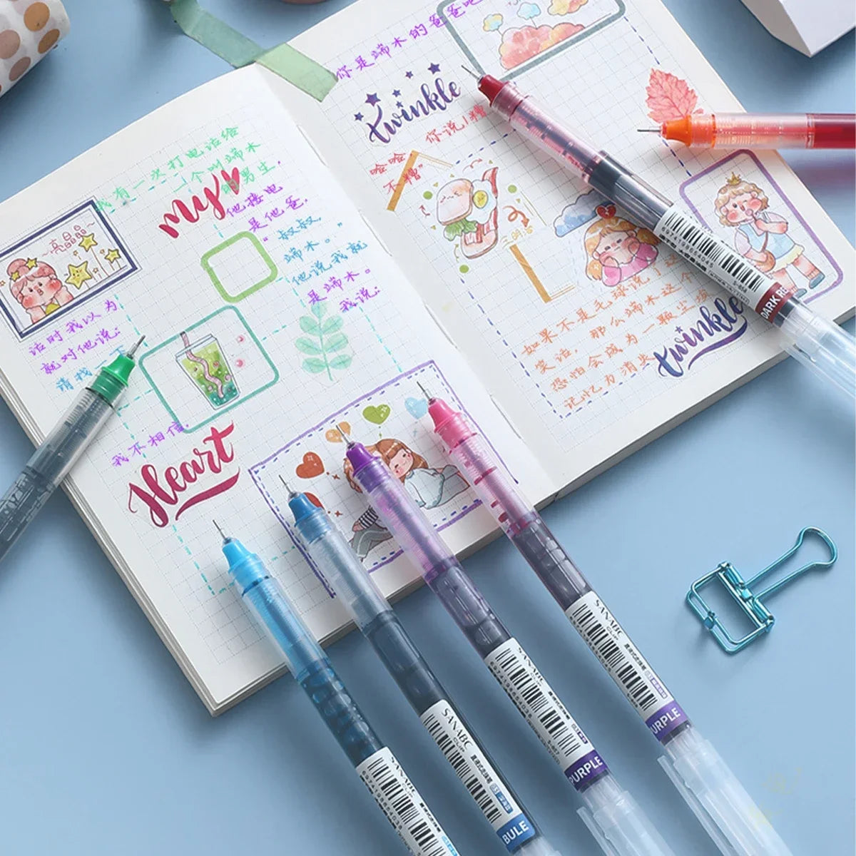 Vibrant Gel Pen Set – Quick-Drying 0.5mm for Smooth Writing