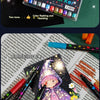 A box of Glitter Marker pens showing various metallic colors and a close-up of the markers being used for crafting.
