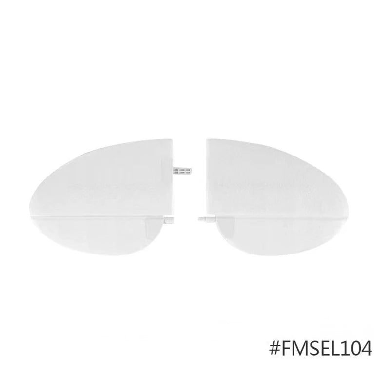 A pair of clear plastic wings for a PA-18 J3 Cub RC airplane replacement parts kit.