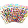 A collection of colorful 3D puffy stickers for kids featuring letters and numbers on transparent sheets.