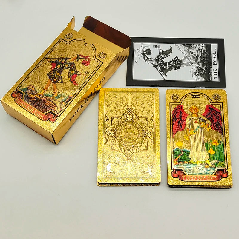 Gold Foil Rider Waite Tarot Deck