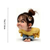 Funny Messy Bun Girl Sticker Pack – Waterproof Decals for Laptops, Helmets & More