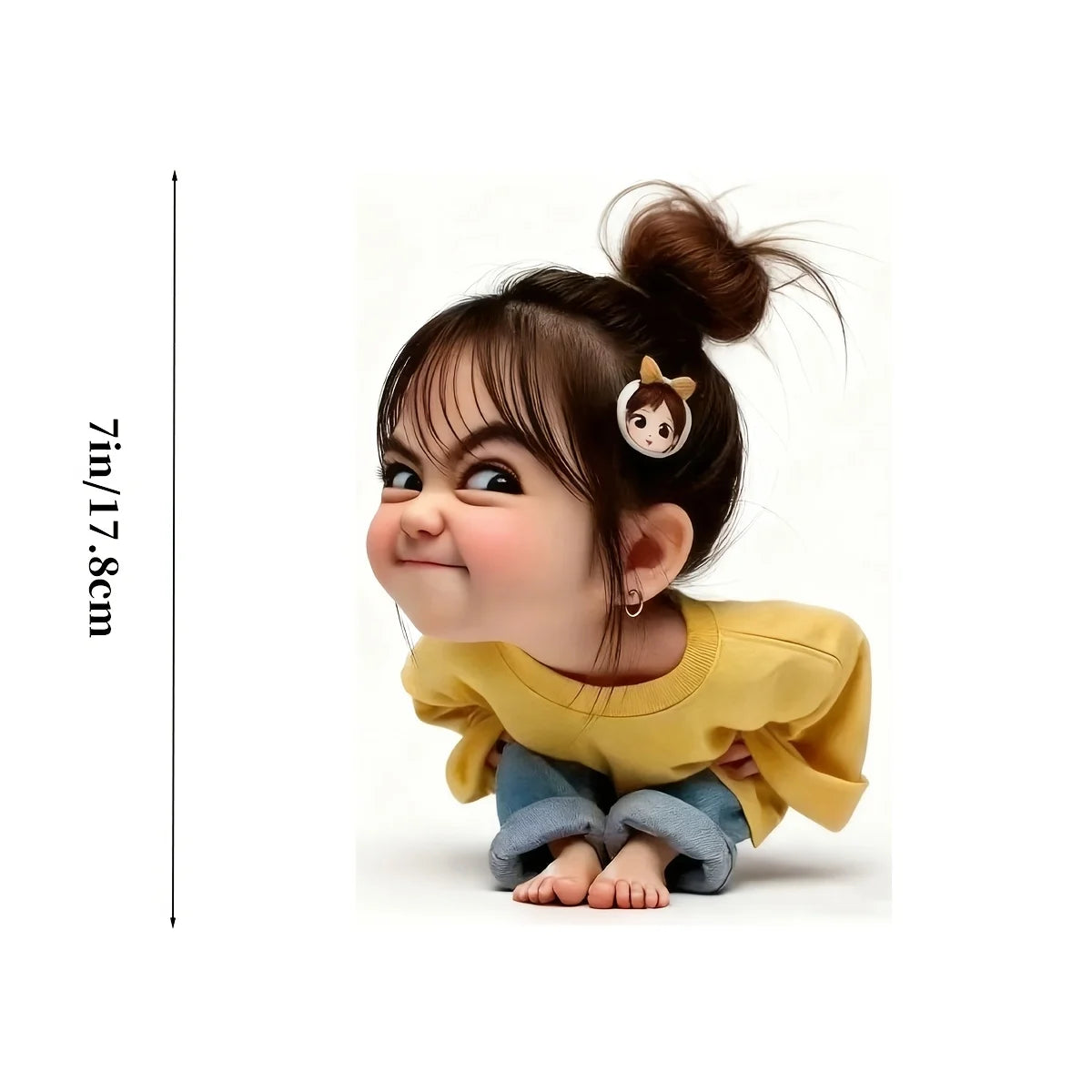 Funny Messy Bun Girl Sticker Pack – Waterproof Decals for Laptops, Helmets & More