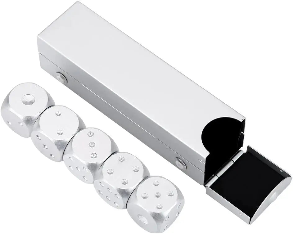 Premium Aluminum Alloy Dice Set with Storage Box