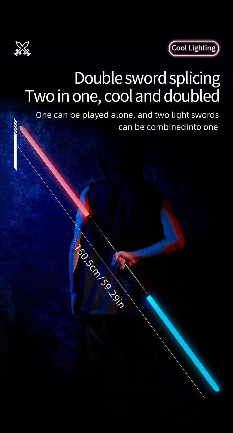 RGB Metal Lightsaber with 7 Color Modes and Sound Effects