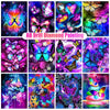 Butterfly & Flower 5D Diamond Painting Kit — Full Drill Round Mosaic Art Set