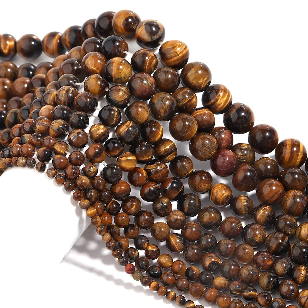 Natural Yellow Tiger Eye Stone Beads for DIY Jewelry Making