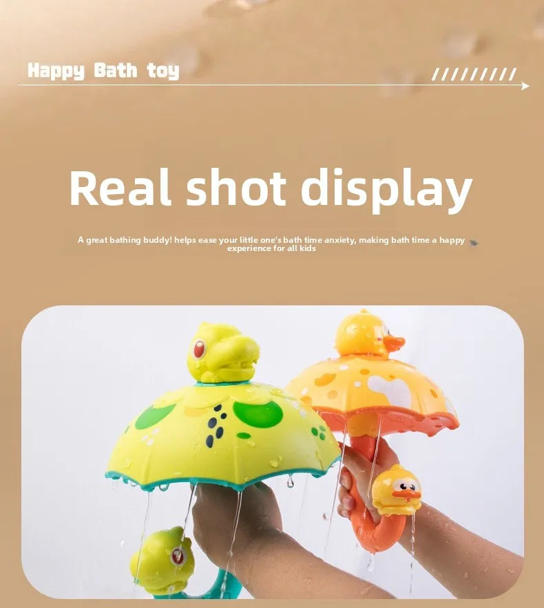 Rotating Water Umbrella Bath Toy for Toddlers – Duck & Dinosaur Sprinklers