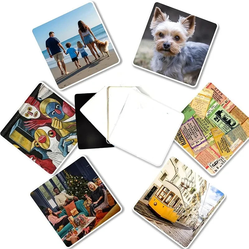 DIY Transparent Acrylic Fridge Magnets with Magnetic Sheet (Set of 5)