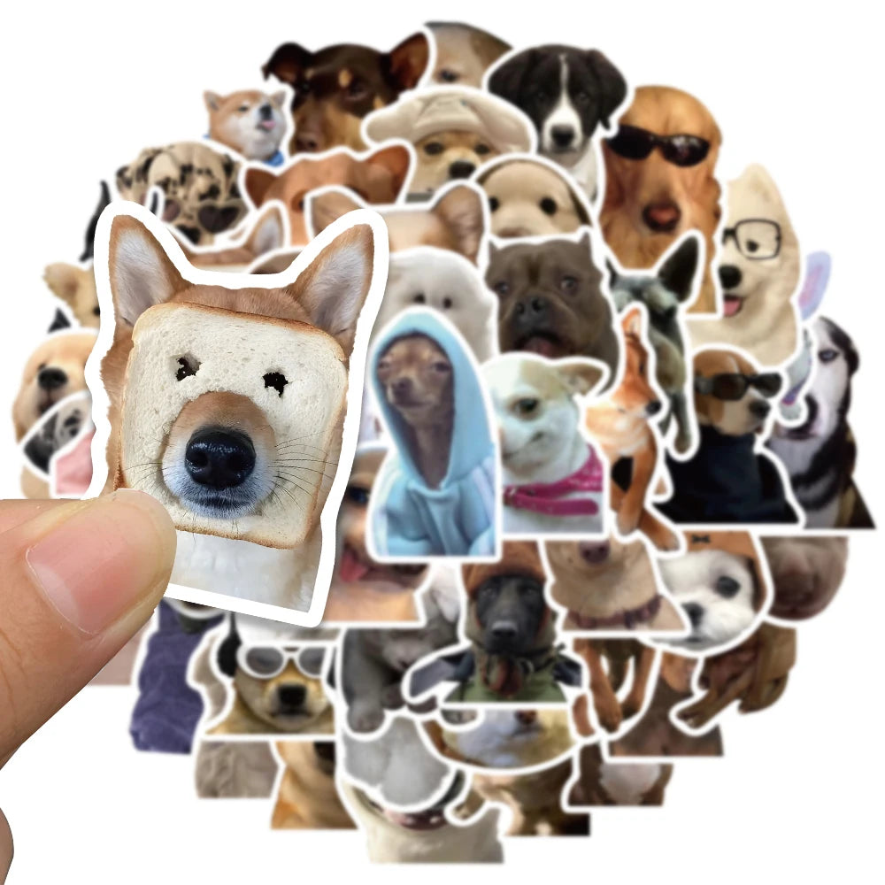 Kawaii Cat & Dog Meme Sticker Pack – Funny Decals for Laptops, Skateboards & Scrapbooks