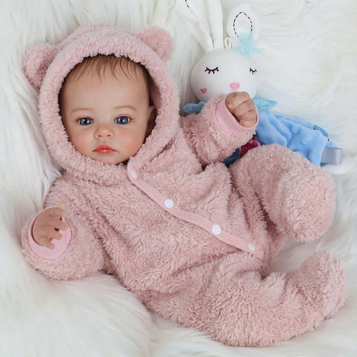 18" Lifelike Reborn Baby Doll with Soft Cloth Body and Hand-Painted Details