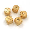 Solid Brass Gold Dice Set – 15mm Hand-Polished Game Dice
