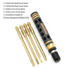 A set of precision hex screwdrivers including flat head and cross head drivers with a screwdriver handle.