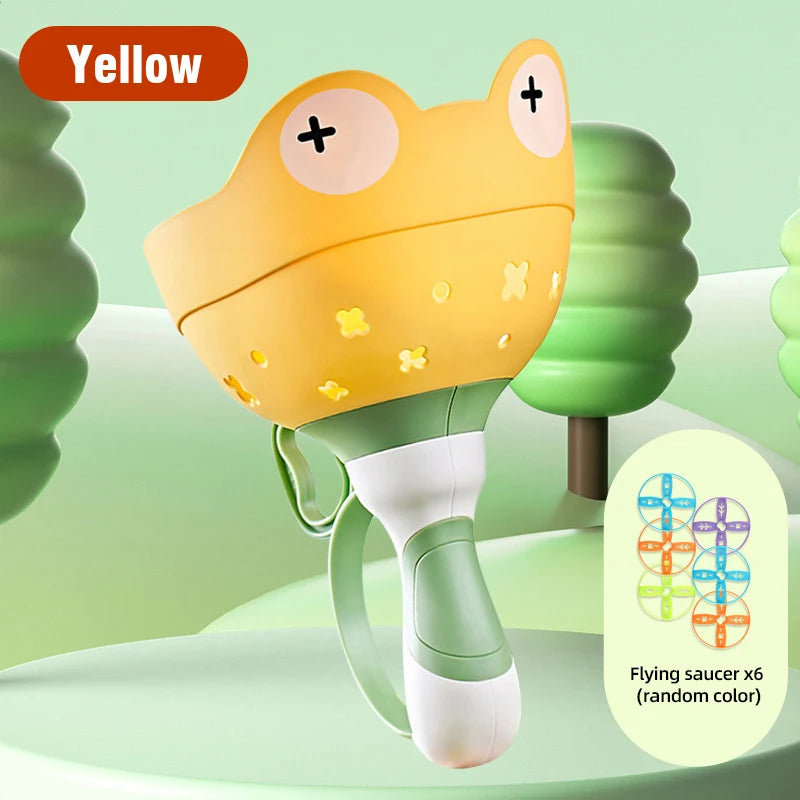Pull-String Flying Saucer Launcher Toy for Kids