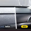 Before and after comparison of car paint scratch repair using a precision touch-up pen