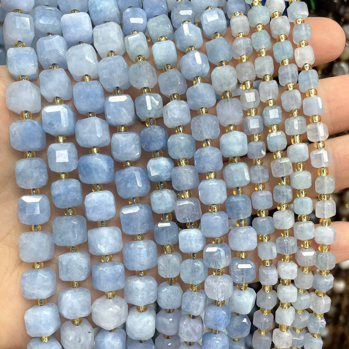 Natural Stone Faceted Beads for Jewelry Making
