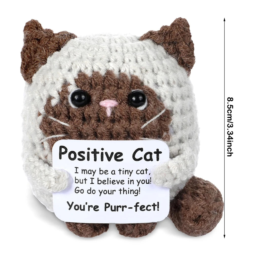 Handmade Crocheted Cat Plush – Positivity & Charm
