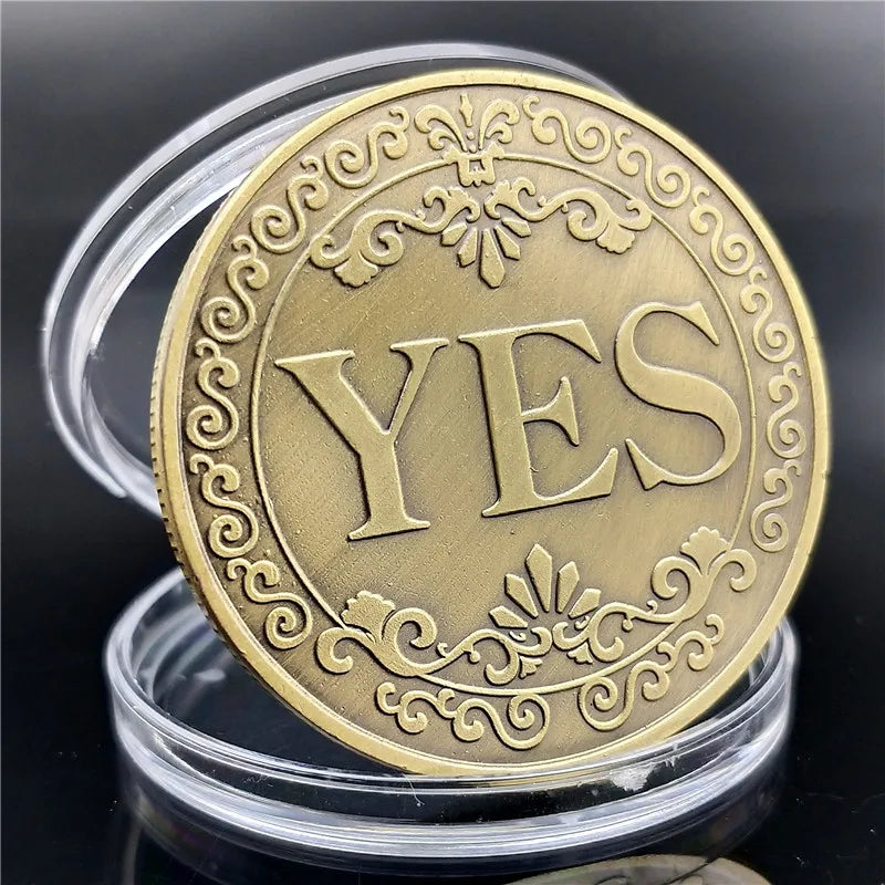 Yes or No Decision-Making Coin – Double-Sided Commemorative Badge