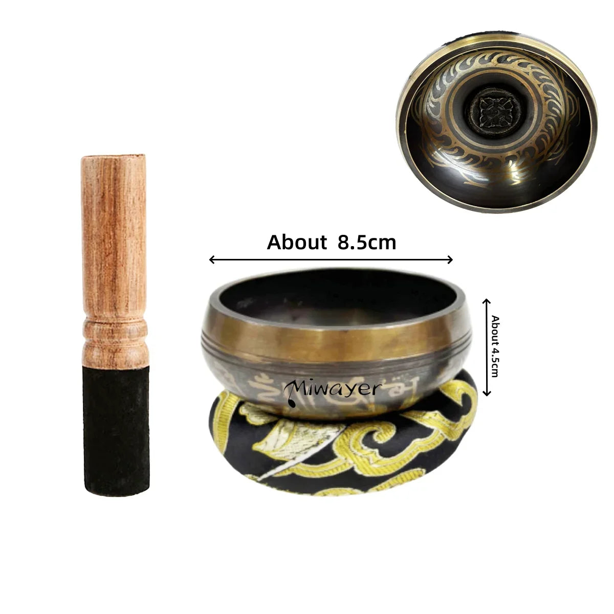 Tibetan Singing Bowl Set for Meditation and Relaxation
