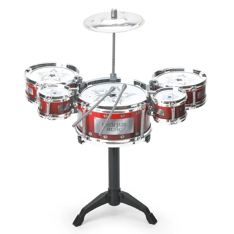 Kids' Jazz Drum Set with Cymbals – 9-Piece Musical Toy