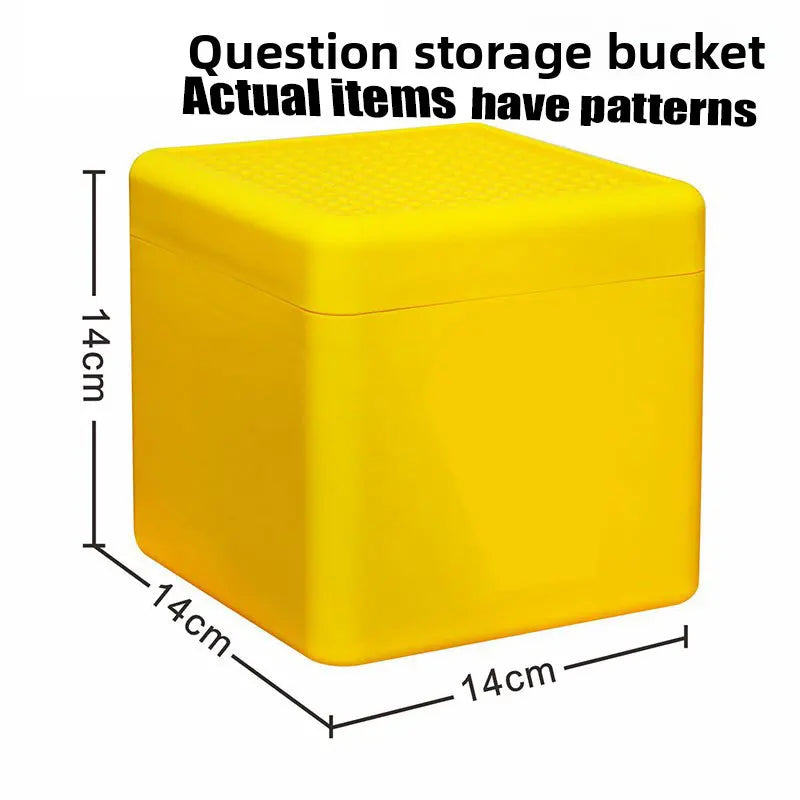 Magnetic Building Blocks Storage Bucket with Display Lid