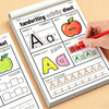 A page from a handwriting activity sheet showing tracing and writing exercises for letters and words.